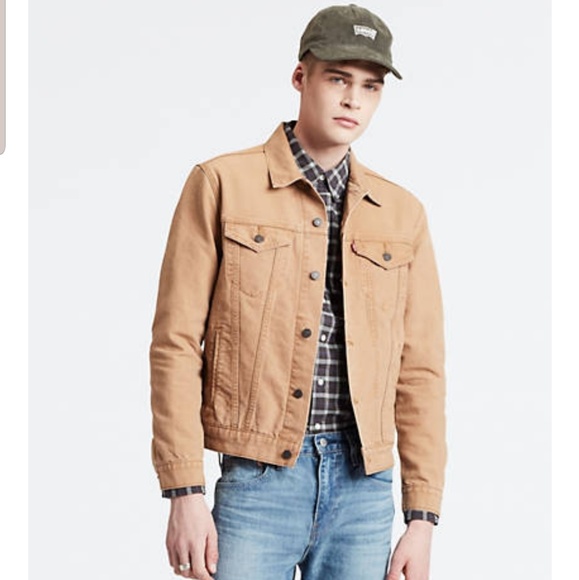 tan trucker jacket mens